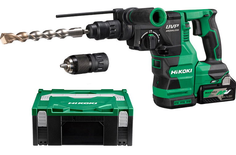 HiKoki DH3628DC-WVZ MULTI VOLT akkus SDS-plus fúró-vésőkalapács (2 x BSL36B18 MULTI VOLT Li-ion akkuval, Hitbox kofferben) termék fő termékképe