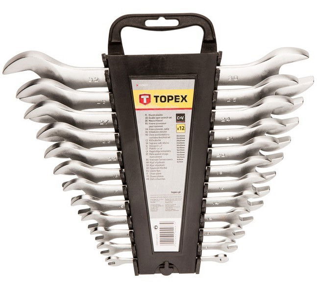 Topex 35D657 villáskulcs készlet, CrV acél, 12 részes termék fő termékképe