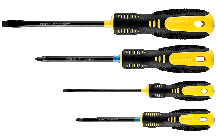 Topex 39D933 csavarhúzó készlet, CrV acél, 4 részes termék fő termékképe