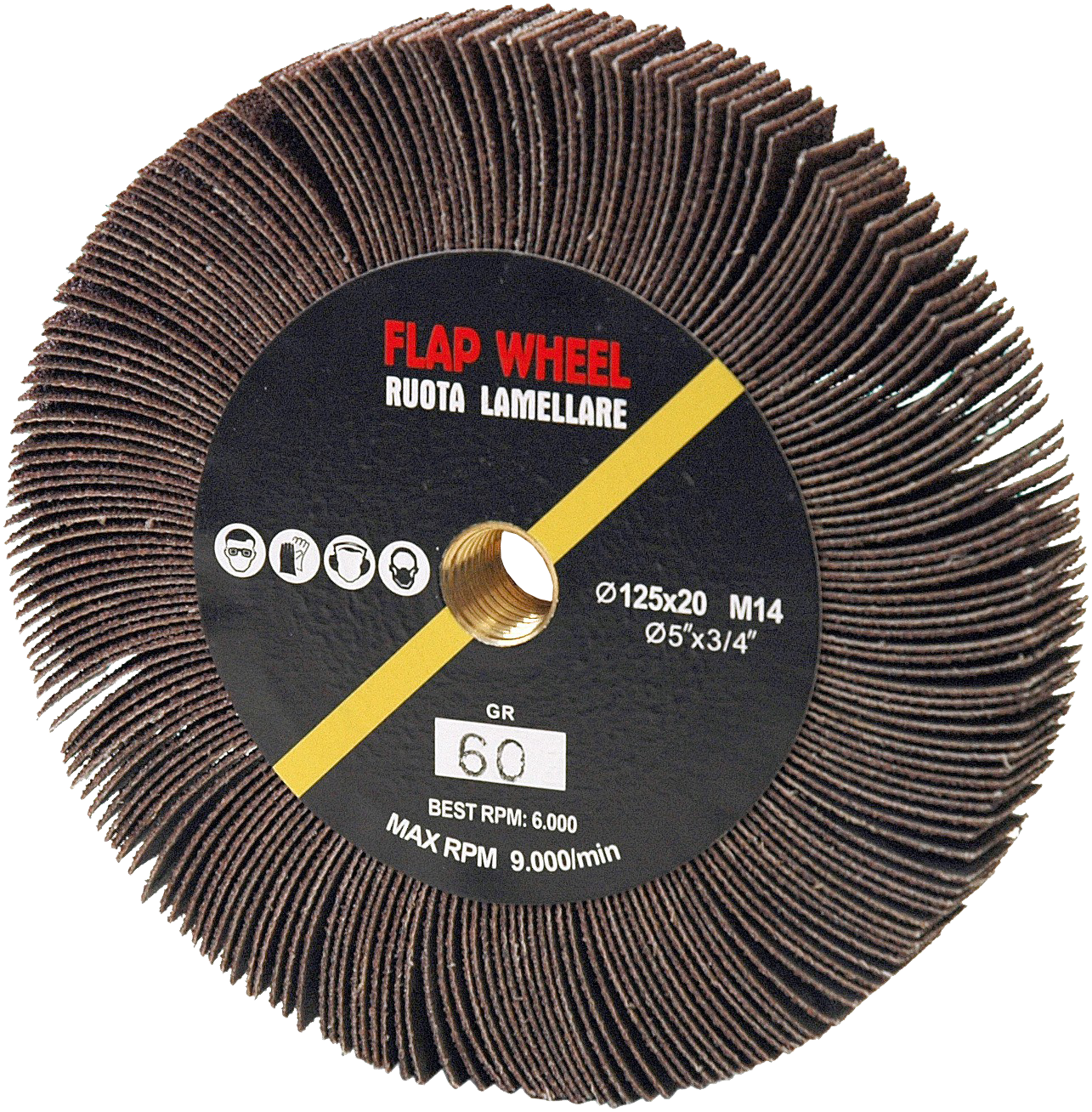 Abraboro D 125 x 20 mm lamellás csiszolókerék, 80-as szemcseméret termék fő termékképe