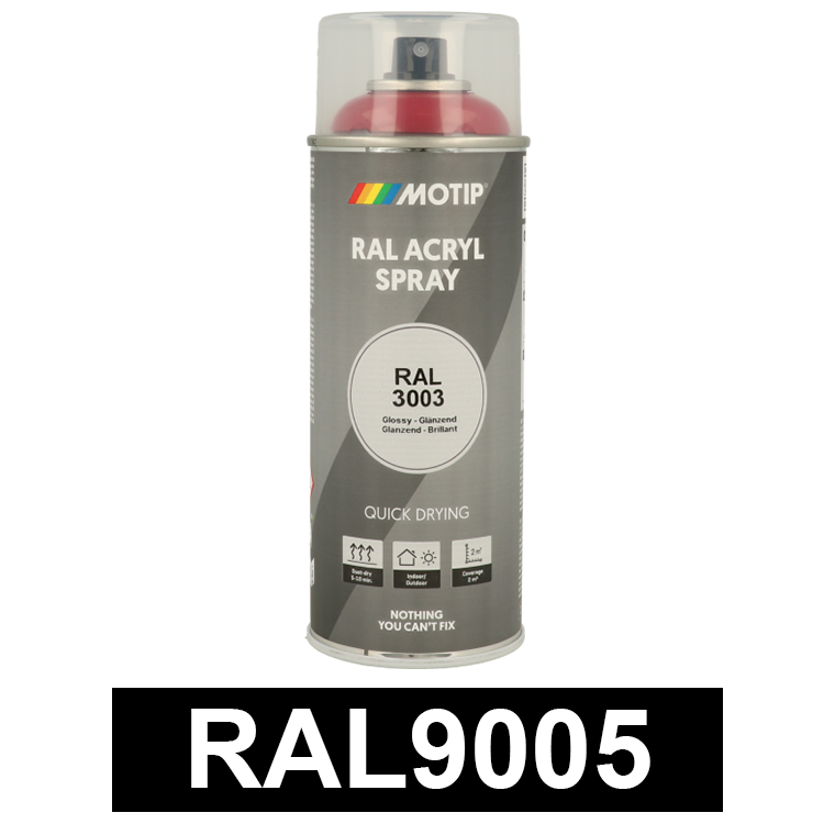 Motip Ipari festék spray, RAL9005 (mély fekete), 400 ml termék fő termékképe